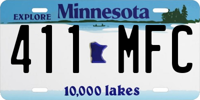 MN license plate 411MFC