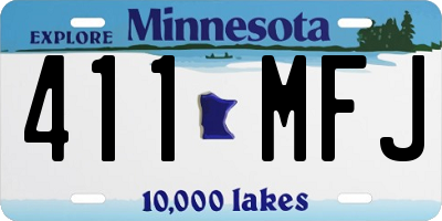 MN license plate 411MFJ