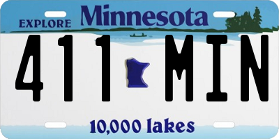 MN license plate 411MIN