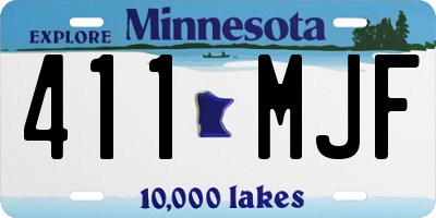 MN license plate 411MJF