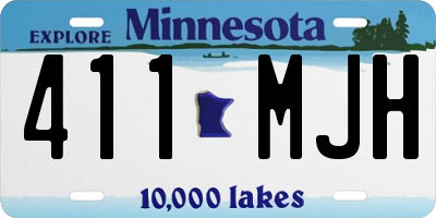 MN license plate 411MJH