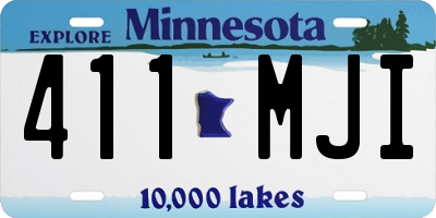 MN license plate 411MJI