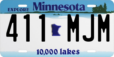 MN license plate 411MJM