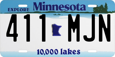 MN license plate 411MJN