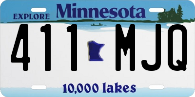 MN license plate 411MJQ