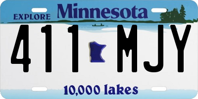 MN license plate 411MJY