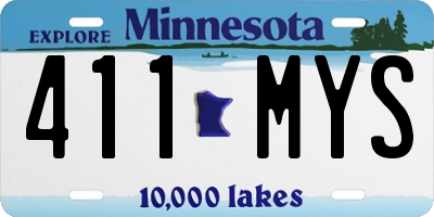 MN license plate 411MYS