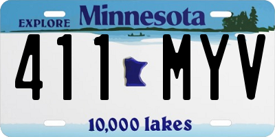 MN license plate 411MYV