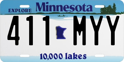 MN license plate 411MYY