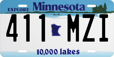 MN license plate 411MZI