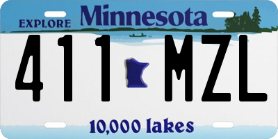 MN license plate 411MZL