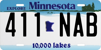 MN license plate 411NAB
