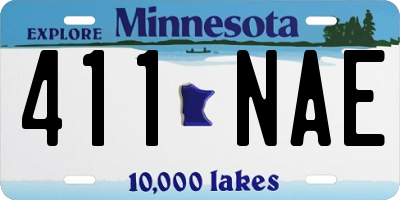 MN license plate 411NAE