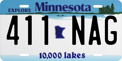 MN license plate 411NAG