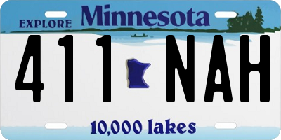 MN license plate 411NAH