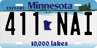 MN license plate 411NAI