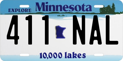 MN license plate 411NAL
