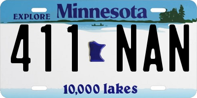 MN license plate 411NAN
