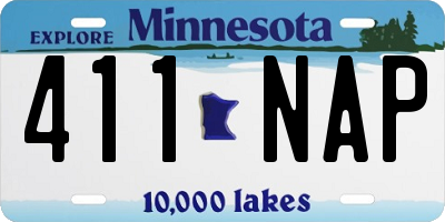 MN license plate 411NAP