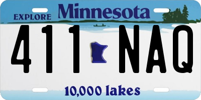 MN license plate 411NAQ