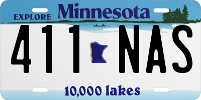 MN license plate 411NAS