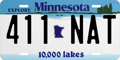 MN license plate 411NAT