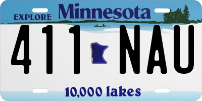 MN license plate 411NAU