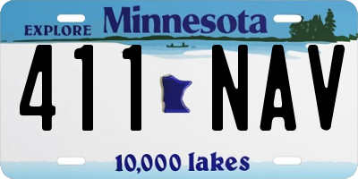 MN license plate 411NAV