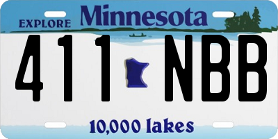 MN license plate 411NBB