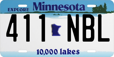 MN license plate 411NBL
