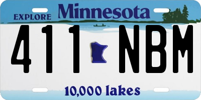 MN license plate 411NBM