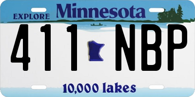MN license plate 411NBP