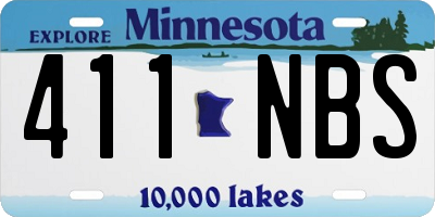 MN license plate 411NBS