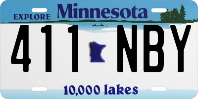 MN license plate 411NBY