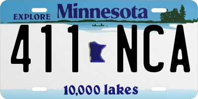 MN license plate 411NCA