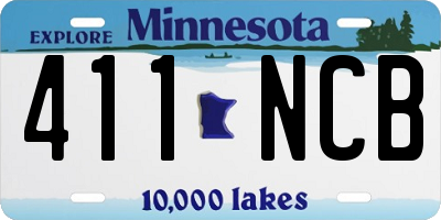 MN license plate 411NCB