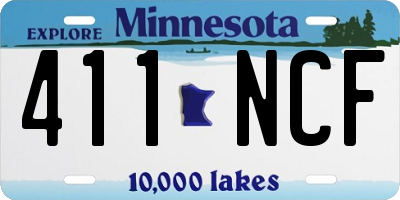 MN license plate 411NCF