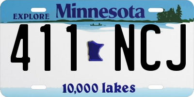 MN license plate 411NCJ