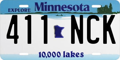 MN license plate 411NCK