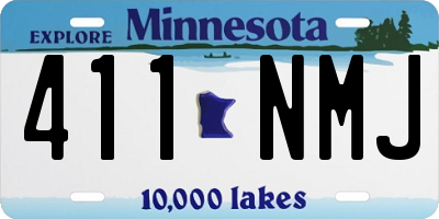 MN license plate 411NMJ