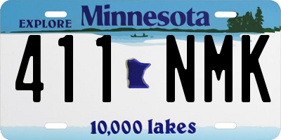 MN license plate 411NMK