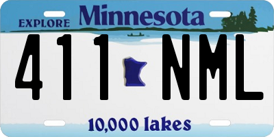 MN license plate 411NML