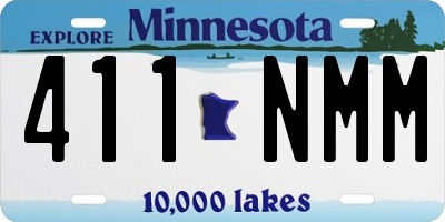 MN license plate 411NMM
