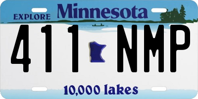 MN license plate 411NMP