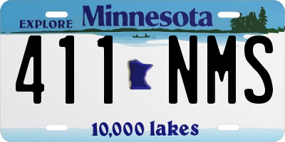 MN license plate 411NMS