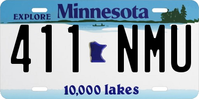 MN license plate 411NMU