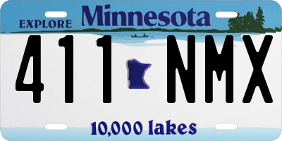 MN license plate 411NMX