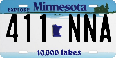 MN license plate 411NNA
