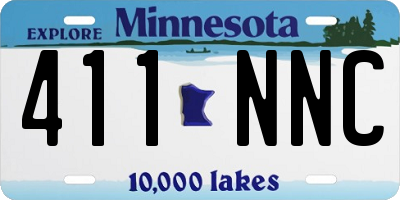 MN license plate 411NNC