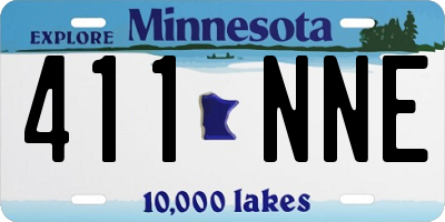 MN license plate 411NNE